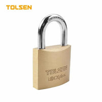Tolsen padlock shown in its packaging