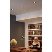 Close-up detail of the Eurolux satin chrome downlight