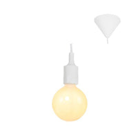 Eurolux white pendant light, front view
