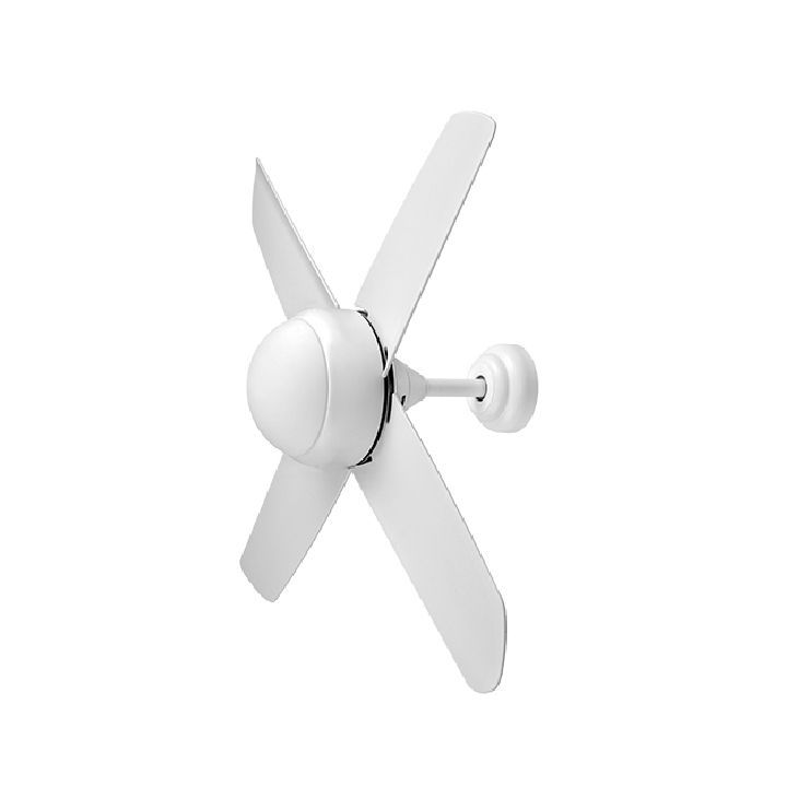 Radiant ceiling fan shown in its packaging