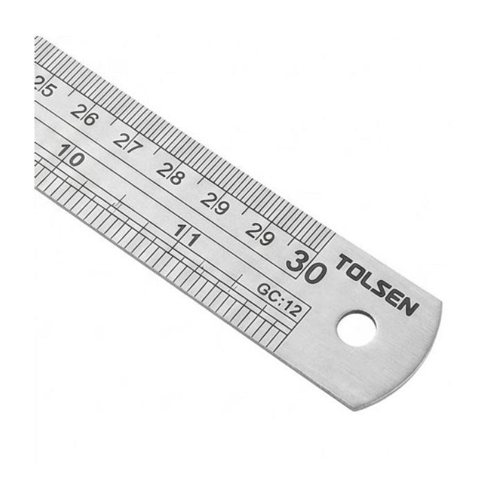 Close-up detail of the Tolsen measuring tools & sensor
