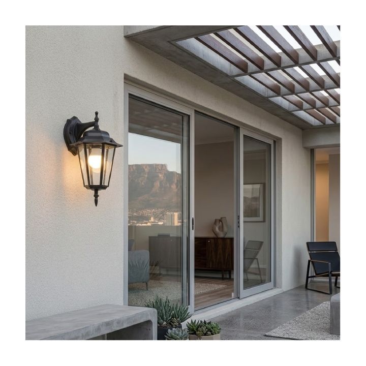 Eurolux black wall light dimensions diagram