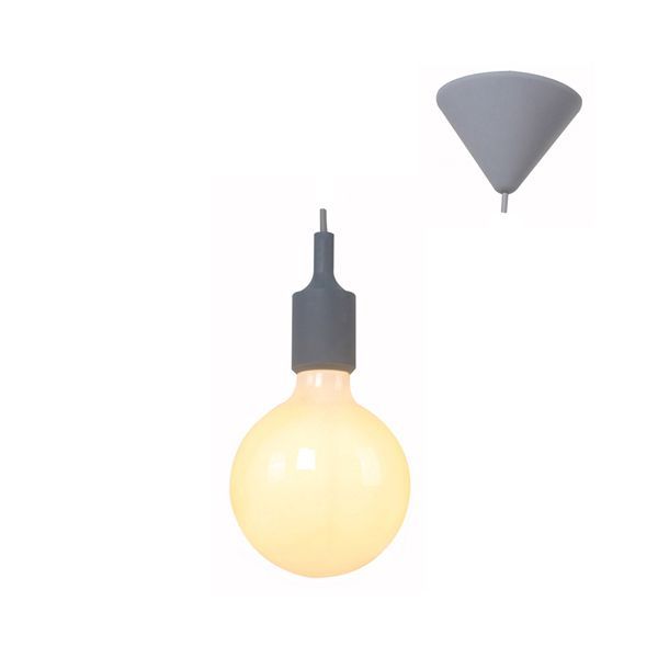 Eurolux grey pendant light, front view