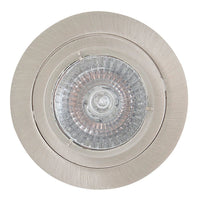 Eurolux satin chrome downlight, front view