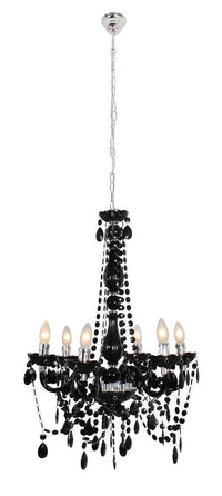 Eurolux black chandelier, front view
