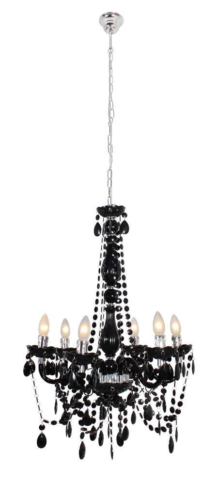 Eurolux black chandelier, front view