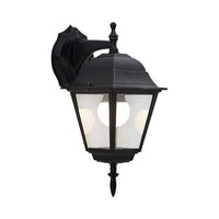 Eurolux black wall light, front view