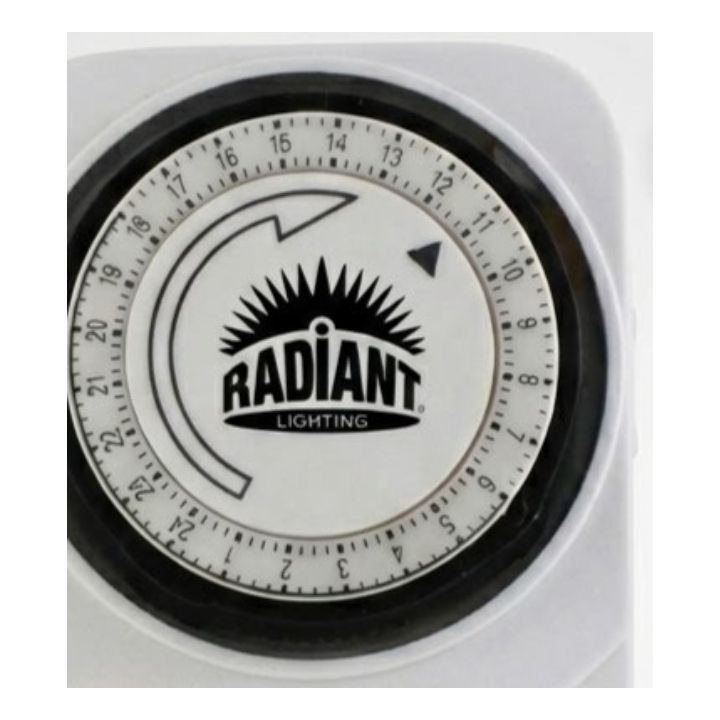 Radiant lighting timer shown in its packaging
