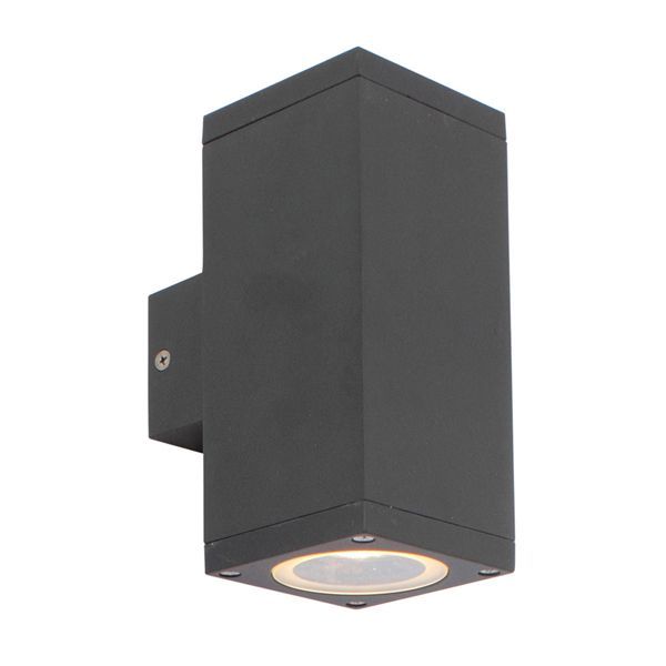 Eurolux black wall light, front view