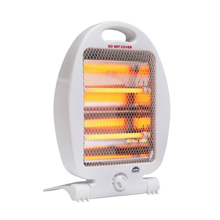 Radiant white heater, front view