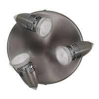 Eurolux satin chrome spotlight, front view