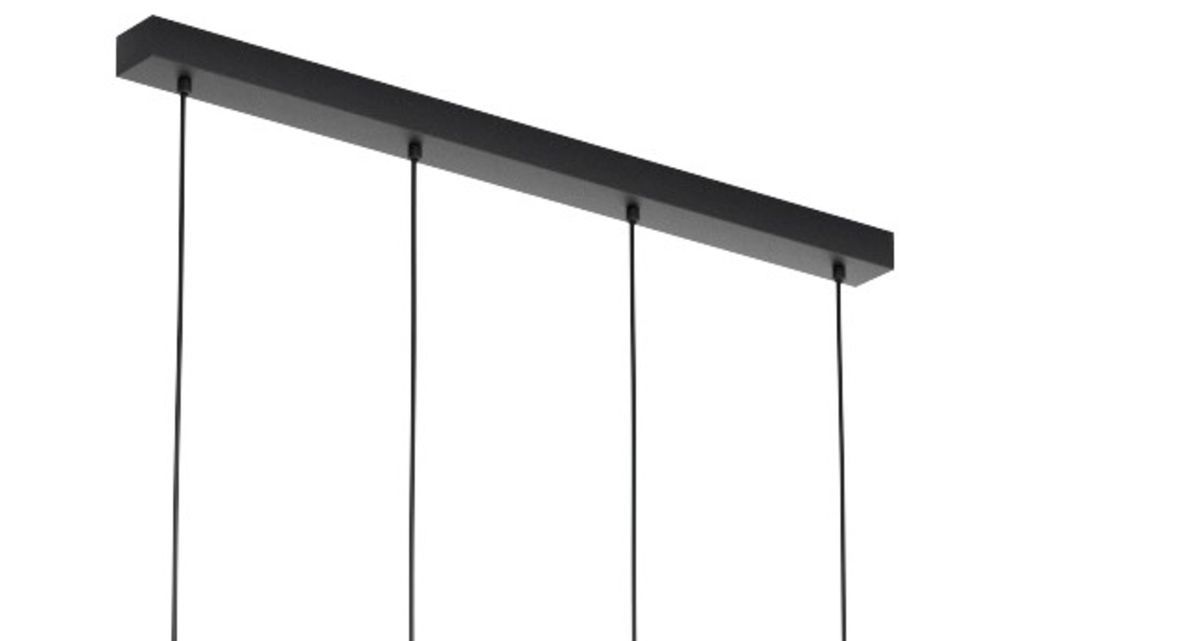Close-up detail of the Eurolux black pendant light
