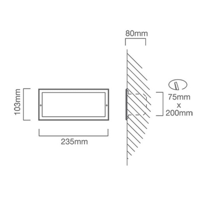 Eurolux ground light dimensions diagram