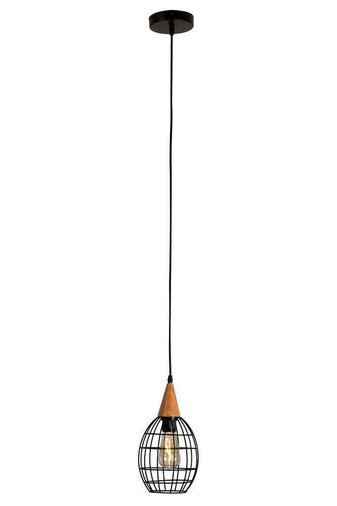 Eurolux black pendant light, front view
