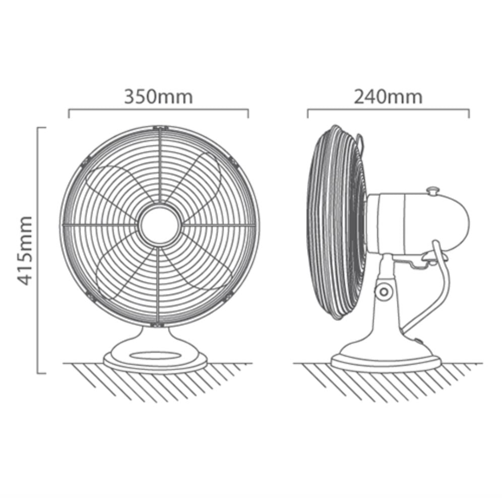Eurolux antique copper or silver fan installed and lit
