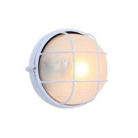 Eurolux white bulkhead light, front view