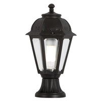 Eurolux black garden light, front view