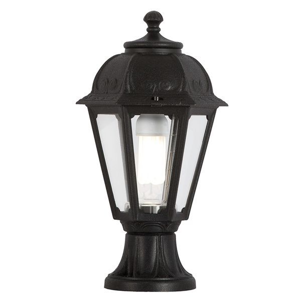 Eurolux black garden light, front view