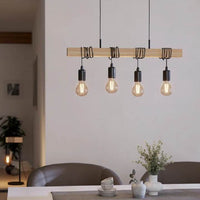 Eurolux black & brown pendant light shown in its packaging