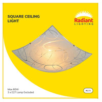Radiant ceiling light dimensions diagram