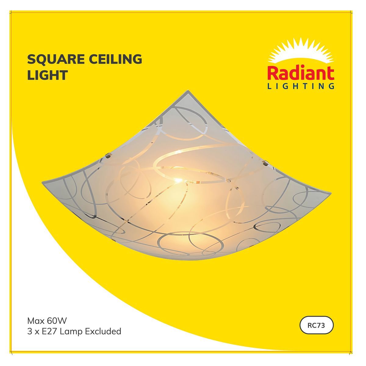 Radiant ceiling light dimensions diagram