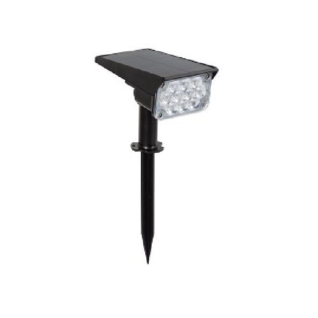 Eurolux black spotlight, front view