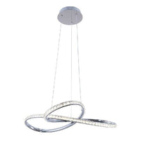 Eurolux chrome pendant light, front view
