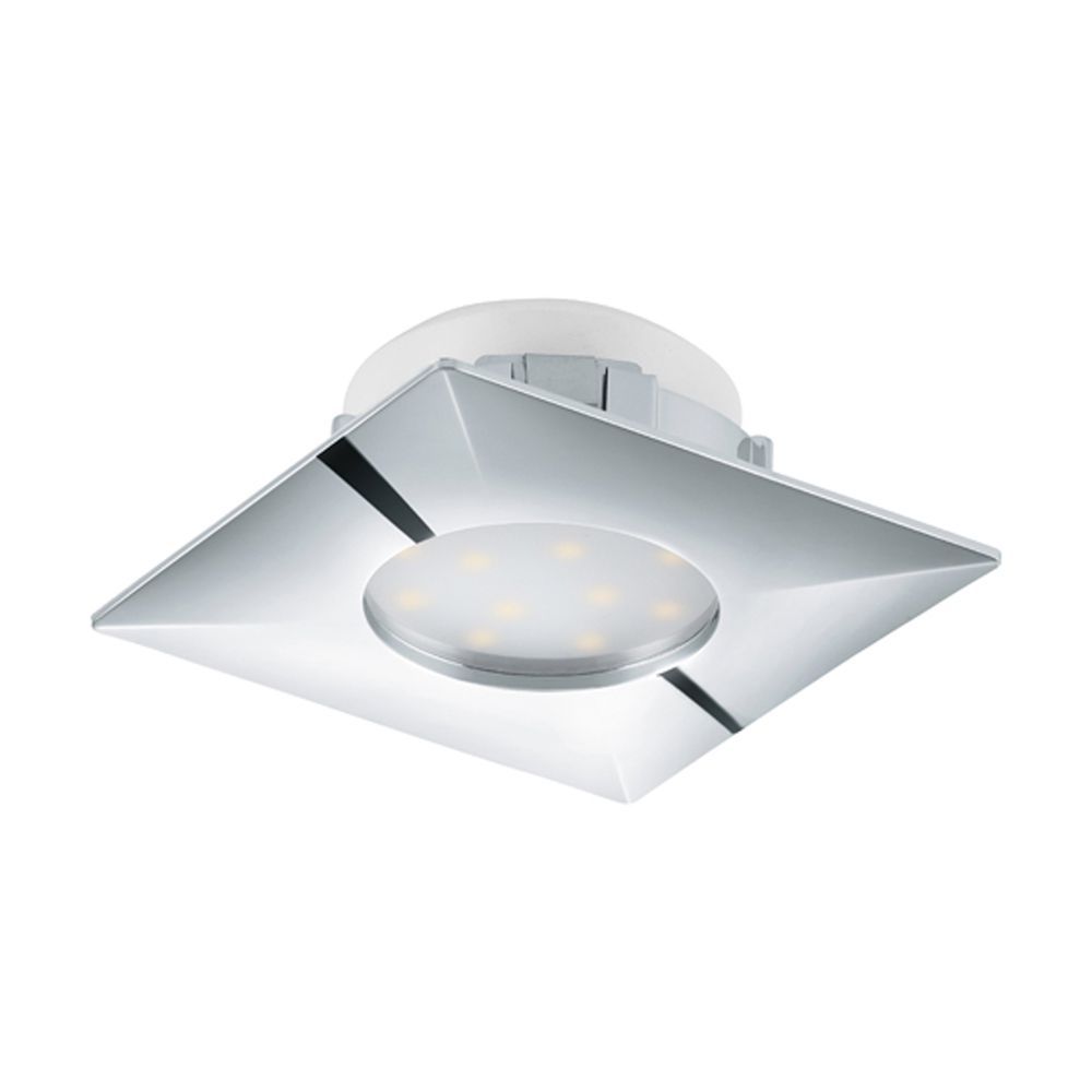 Eurolux satin chrome downlight, front view