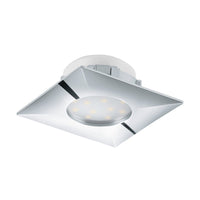 Eurolux satin chrome downlight, front view