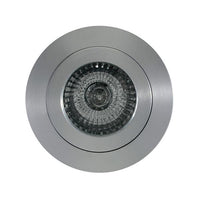 Eurolux brushed aluminium downlight, front view