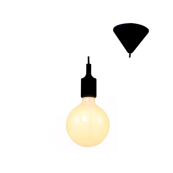 Eurolux black pendant light, front view