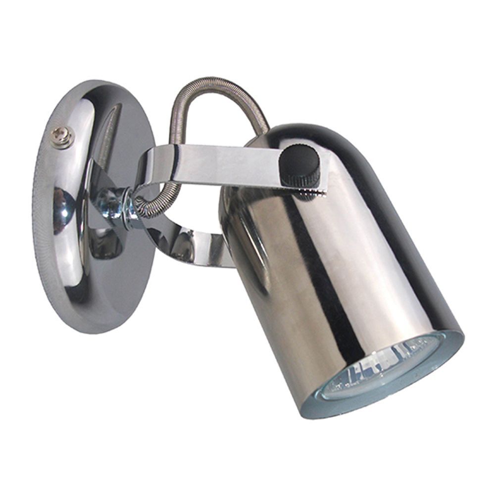 Eurolux polished chrome spotlight, front view