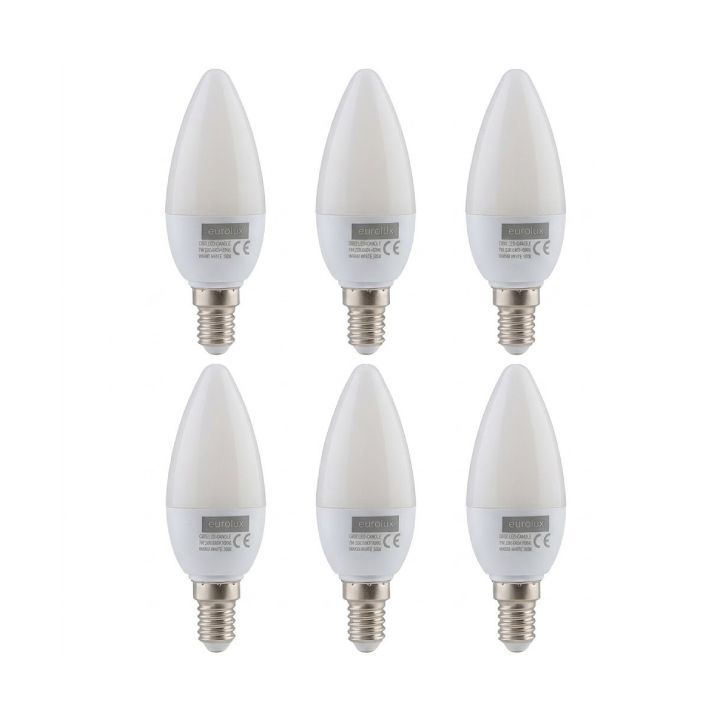 Eurolux white chandelier shown in its packaging