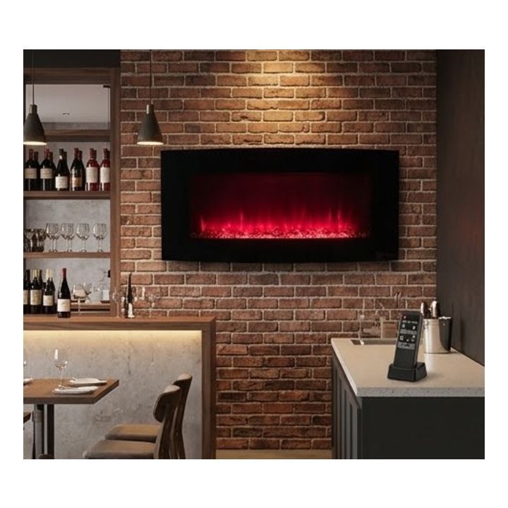 Radiant heater shown in its packaging