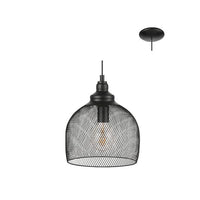 Eurolux black pendant light, front view