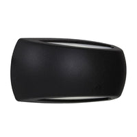 Eurolux black bulkhead light, front view