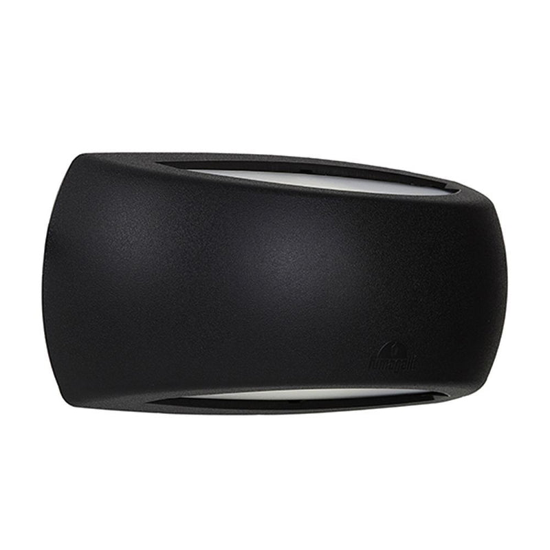 Eurolux black bulkhead light, front view
