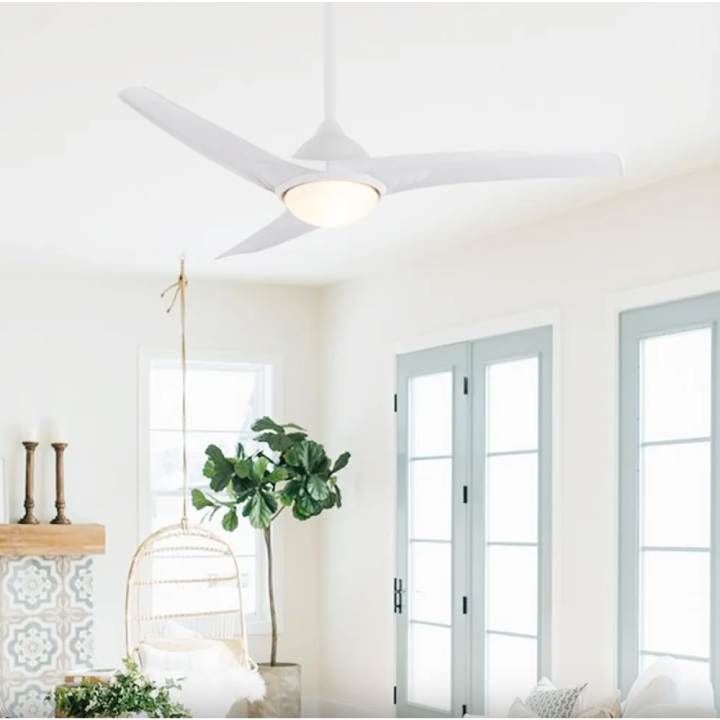 Radiant white ceiling fan shown in its packaging