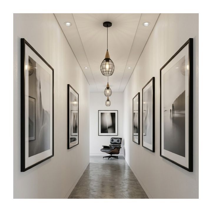 Close-up detail of the Eurolux black pendant light