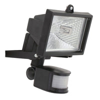 Eurolux black floodlight, front view
