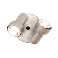 Eurolux satin chrome floodlight, front view