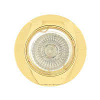 Eurolux polished brass downlight, front view