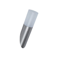 Radiant stainless steel wall light, front view