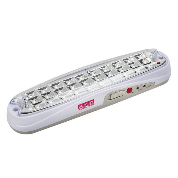 Eurolux white emergency light, front view