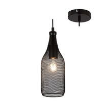 Eurolux black pendant light, front view