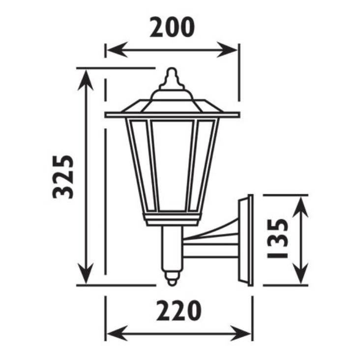 Radiant stainless steel wall light shown in its packaging