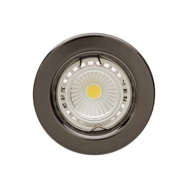 Eurolux gun metal downlight, front view
