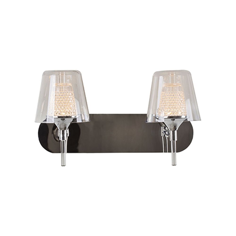 Radiant chrome wall light, front view