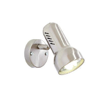 Eurolux satin chrome floodlight installed and lit