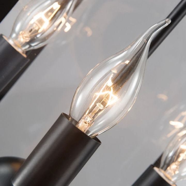 Close-up detail of the Eurolux black wall light